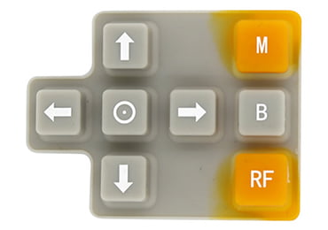 Silicone keypad for machine control panel