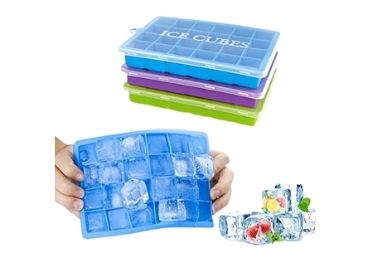 Removable Lid Silicone Ice Cube Tray