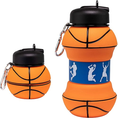Basketball Shape Silicone Water Bottle