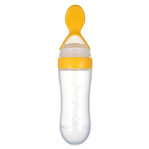 Silicone Baby Feeding Bottle with Spoon