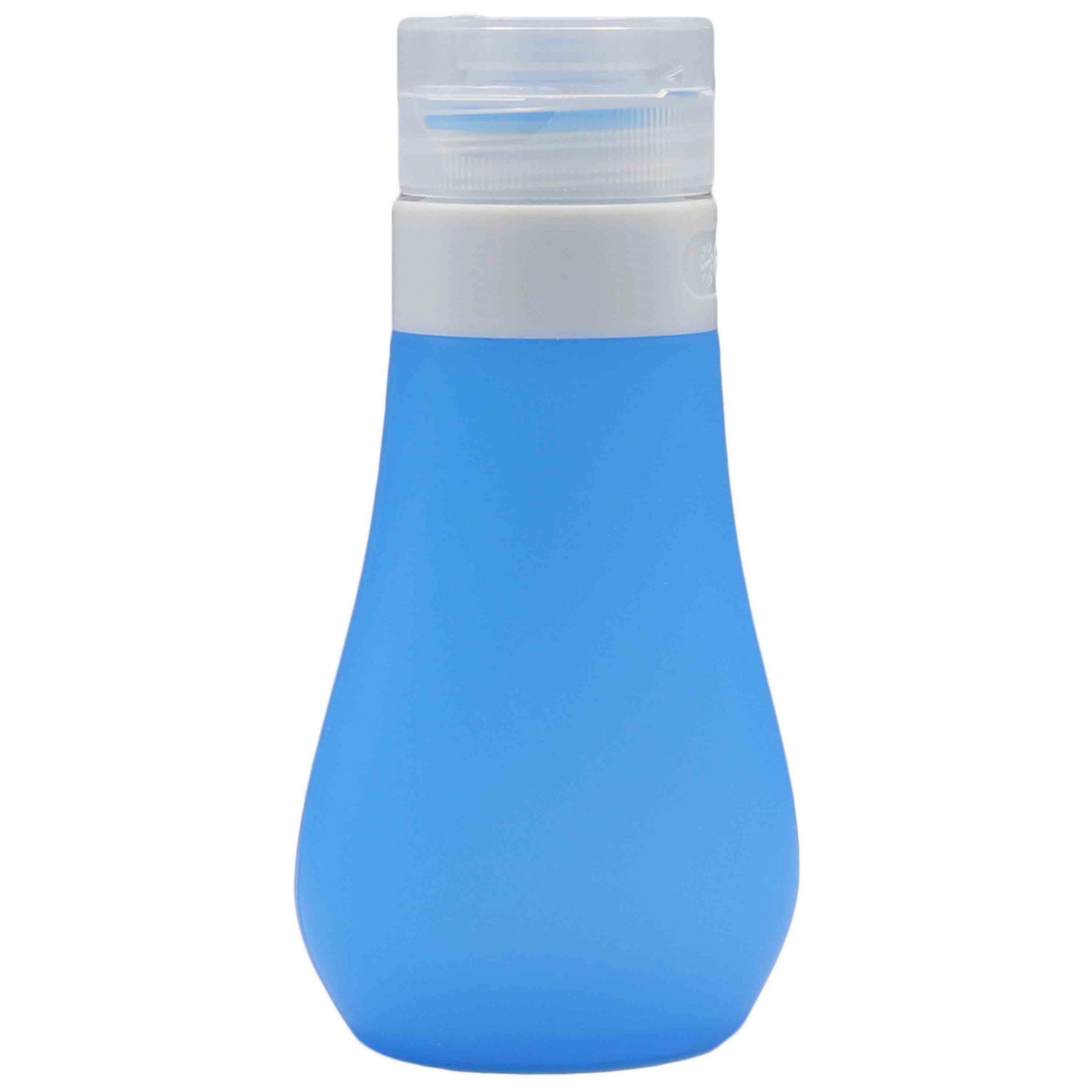 blue silicone bottle